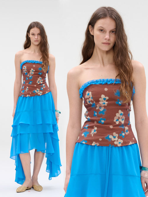 WaterBear™ Azure Flow Asymmetrical Skirt