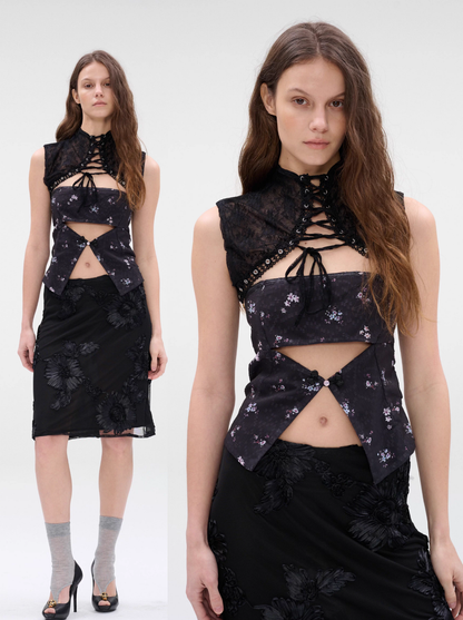 Waterbear™ Lace Layered Cutout Top Set