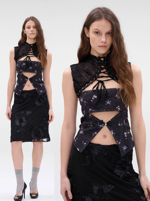 Waterbear™ Lace Layered Cutout Top Set