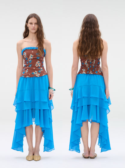 WaterBear™ Azure Flow Asymmetrical Skirt