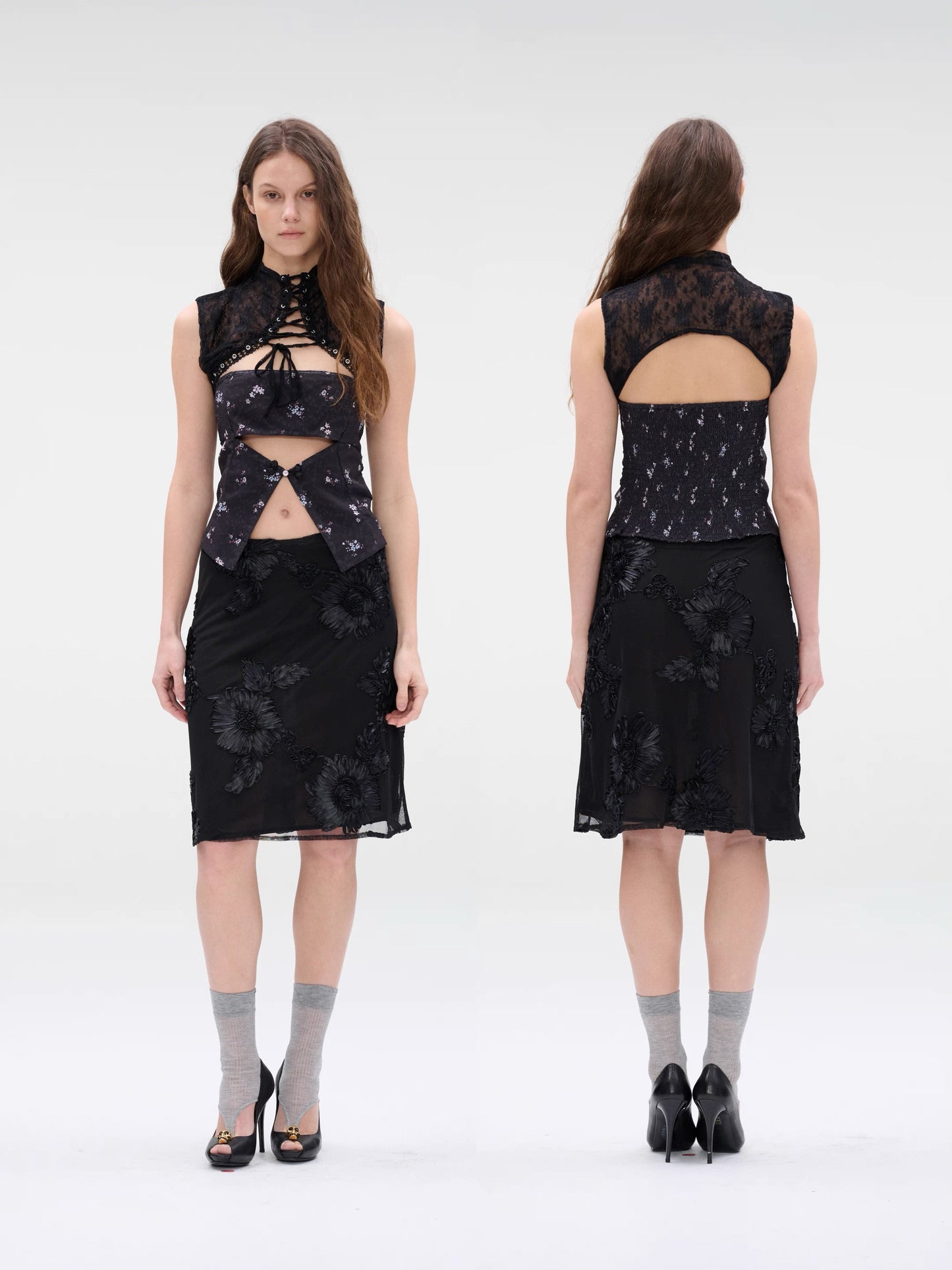 Waterbear™ Lace Layered Cutout Top Set