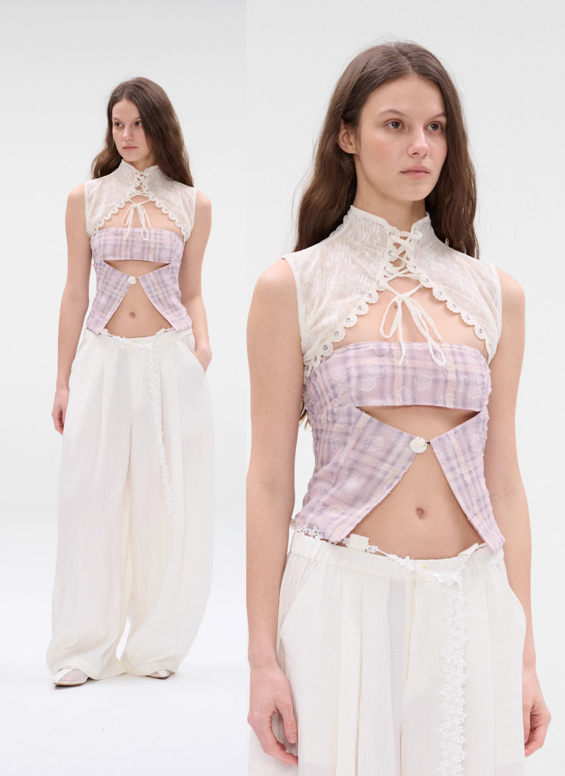 Waterbear™ Lace Layered Cutout Top Set