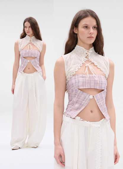 Waterbear™ Lace Layered Cutout Top Set