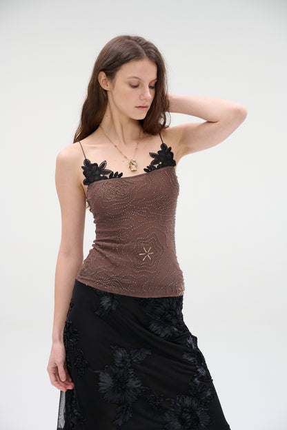 WaterBear™ Lace Embellished Strap Top