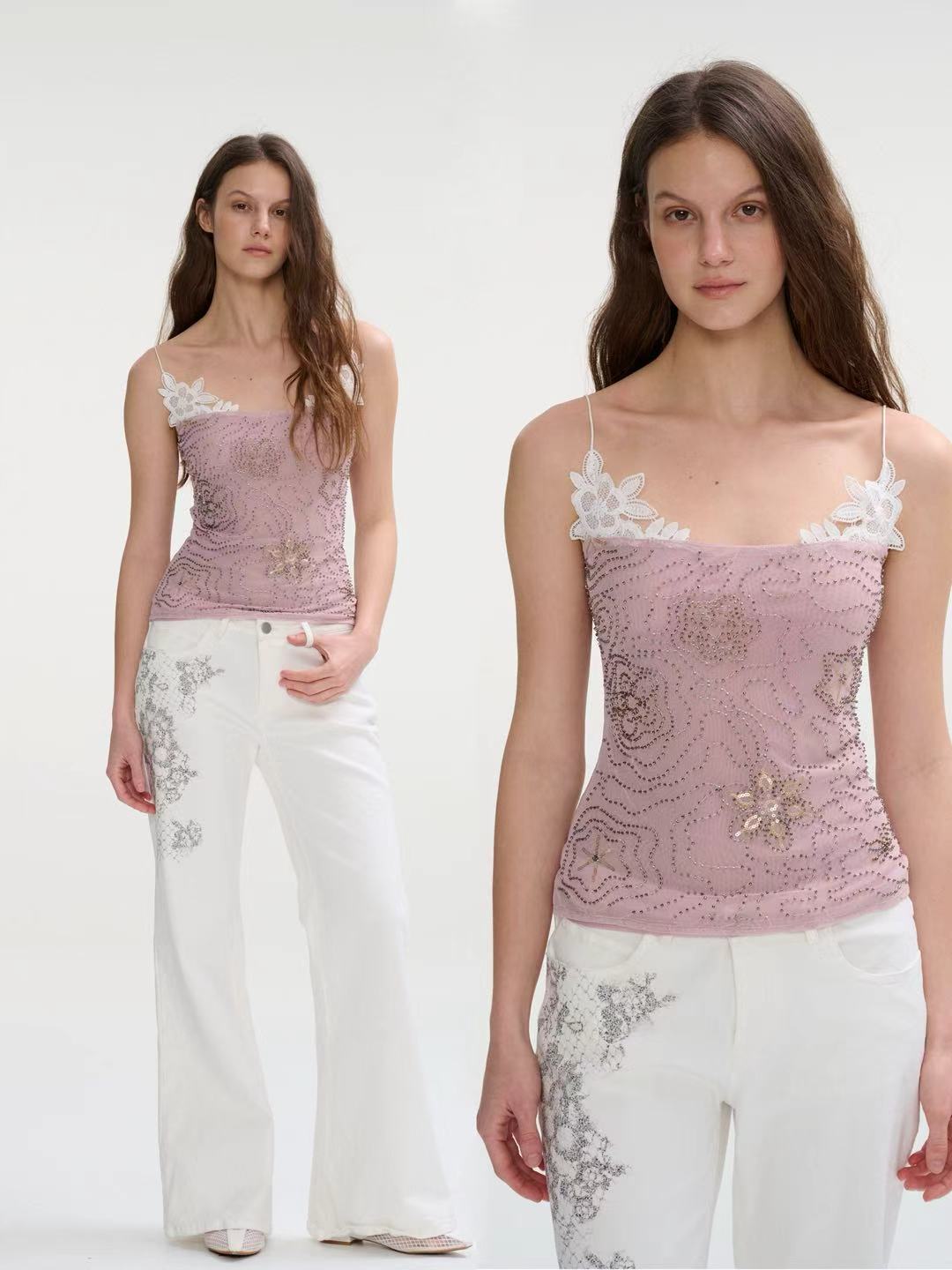 WaterBear™ Lace Embellished Strap Top