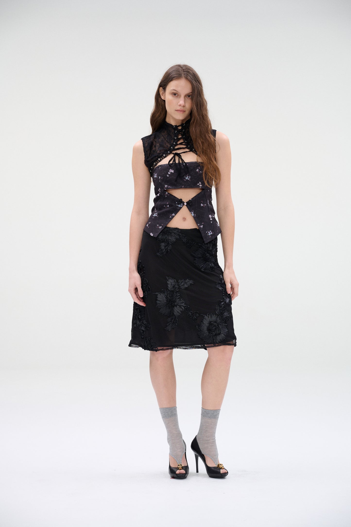 WaterBear™ Lace Bloom Midi Skirt