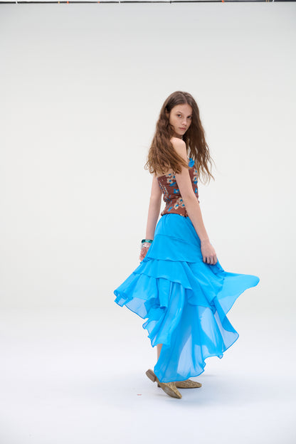 WaterBear™ Azure Flow Asymmetrical Skirt