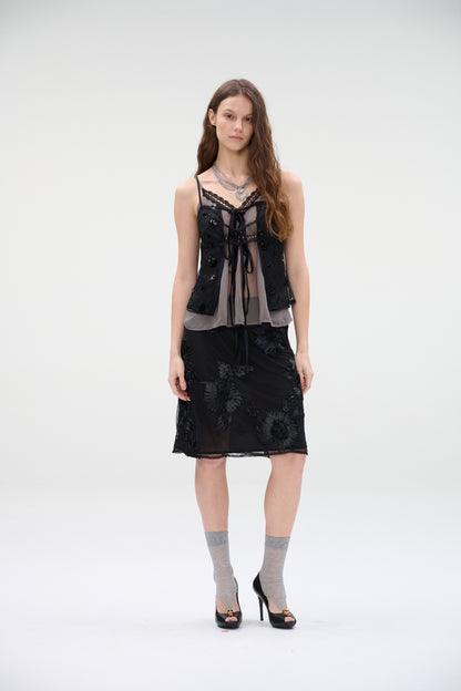 WaterBear™ Lace Bloom Midi Skirt
