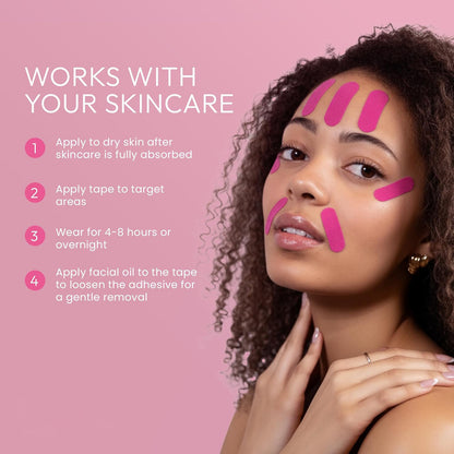 LiftTape™ Face Lifting Strips - 220 Pre-Cut Strips (2-Pack BOGO) - Smooth Wrinkles Overnight ⭐ BEST