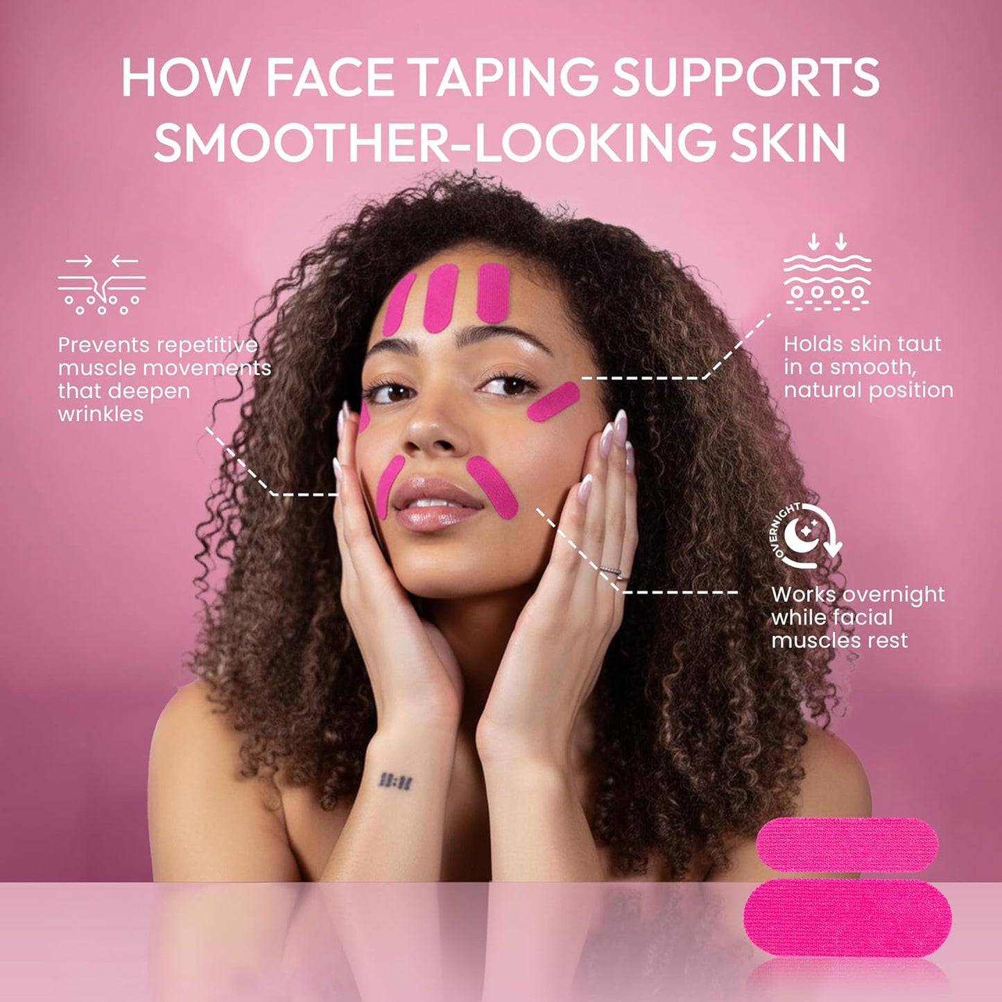 LiftTape™ Face Lifting Strips - 220 Pre-Cut Strips (2-Pack BOGO) - Smooth Wrinkles Overnight ⭐ BEST