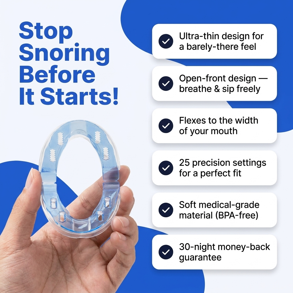 Quietwell™ Adjustable  Anti-Snoring Mouthpiece