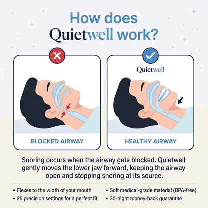 Quietwell™ Adjustable  Anti-Snoring Mouthpiece