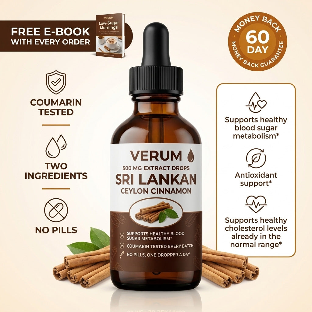Sri Lankan Ceylon Cinnamon Drops — No Pills, Just Steady Days — 500 mg