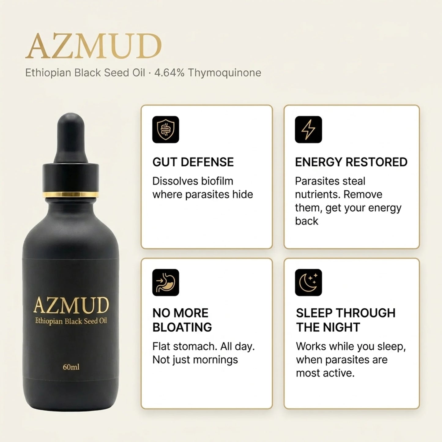 AZMUD Ethiopian Black Seed Oil Drops