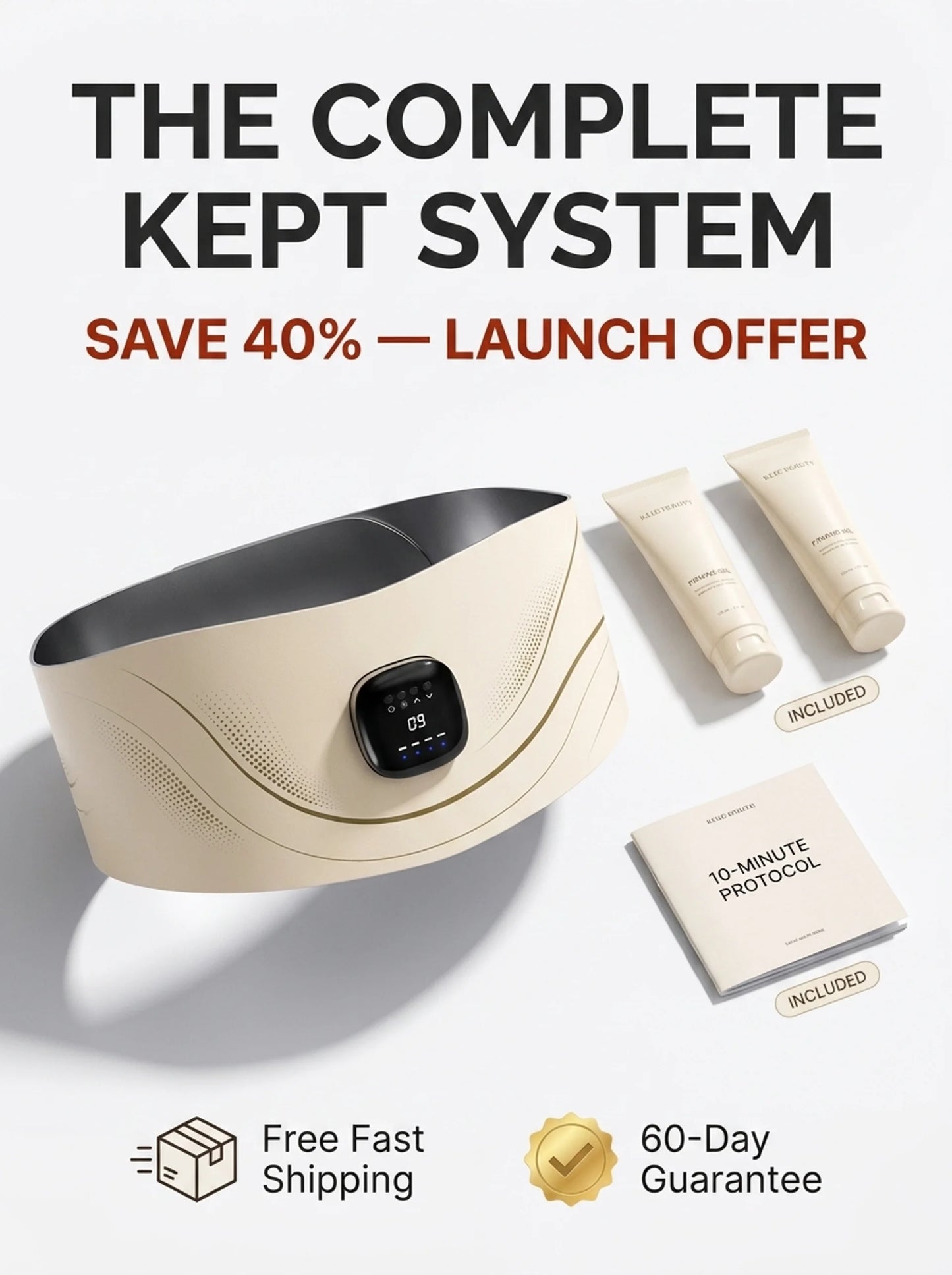 KEPT Core System™ — EMS + Red Light Muscle Activation Device